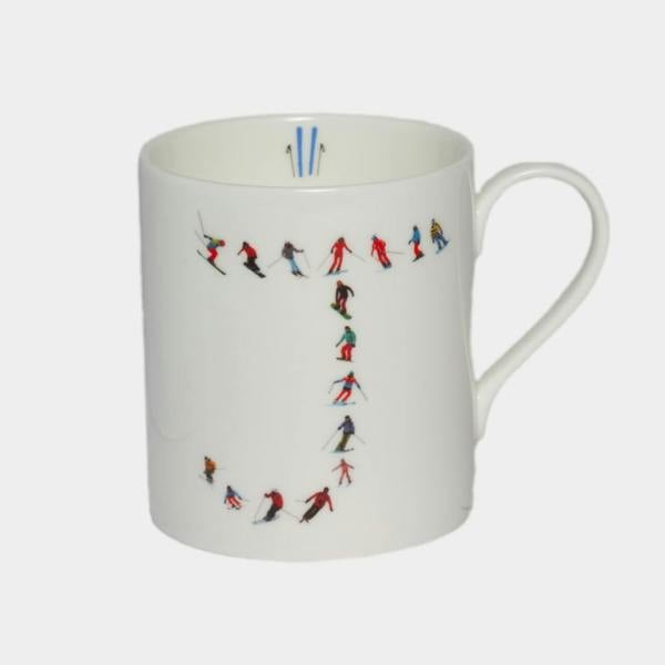 Powderhound Alphabet Ski Mug J