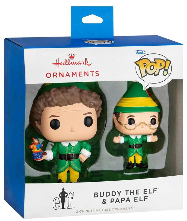 Buddy the Elf and Papa Elf Funko POP! Christmas Tree Ornament 2-pk