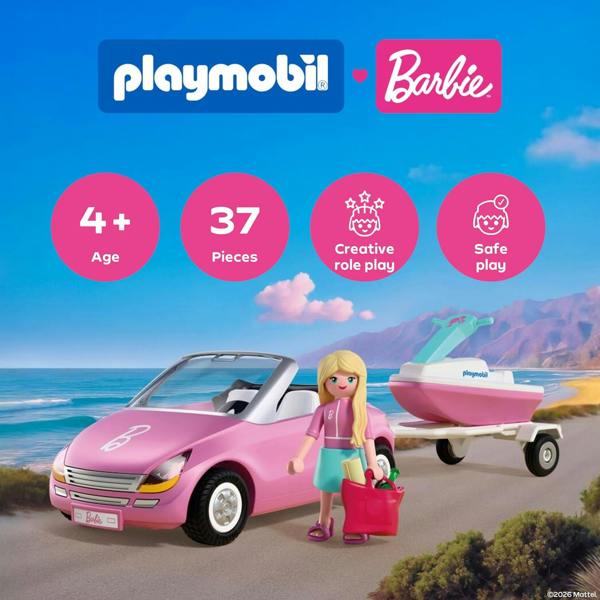 Playmobil x Barbie Convertible - 72123 Playset