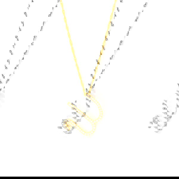 Say It With Luxe CZ Initial Necklace - Yellow Gold Plated
