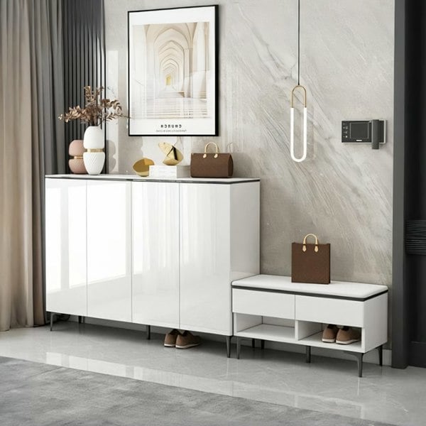 Madge Shoe Storage, White - wood shoe storage