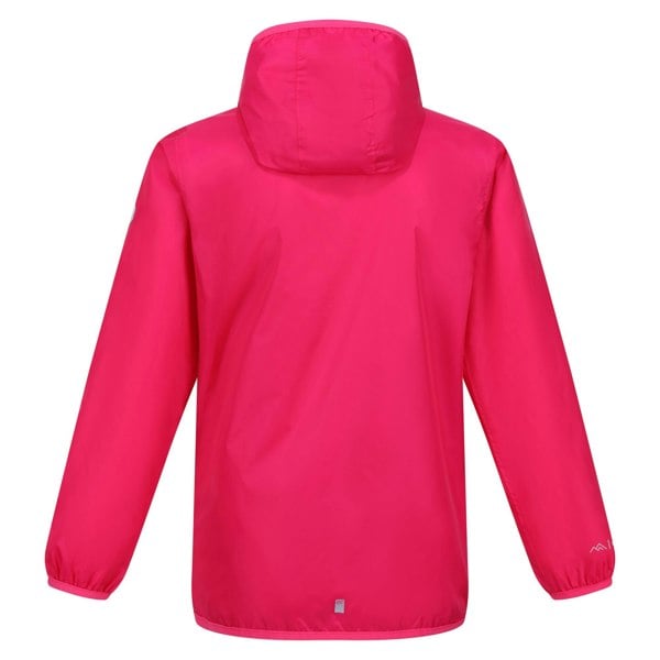 Regatta Great Outdoors Girls Lever II Packaway Rain Jacket - Pink Potion