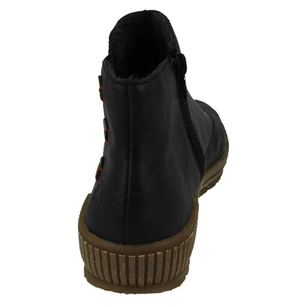 Rieker Ladies Rieker Fleece Lined Zip Fastening Ankle Boots N0751