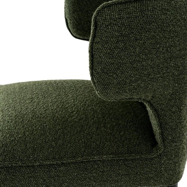 Wyld Haus Modena Modern Green Upholstered Bar Stool with Wooden Legs