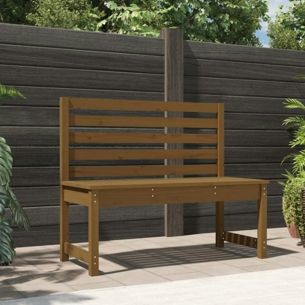 Berkfield Garden Bench Honey Brown 109 cm Solid Wood Pine
