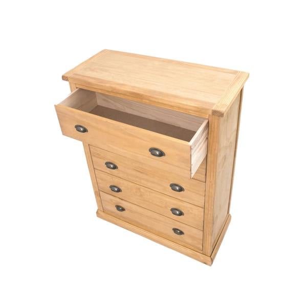 Cabinet Bits Lucca 5 Drawer Chest of Drawers Brass Cup Handle