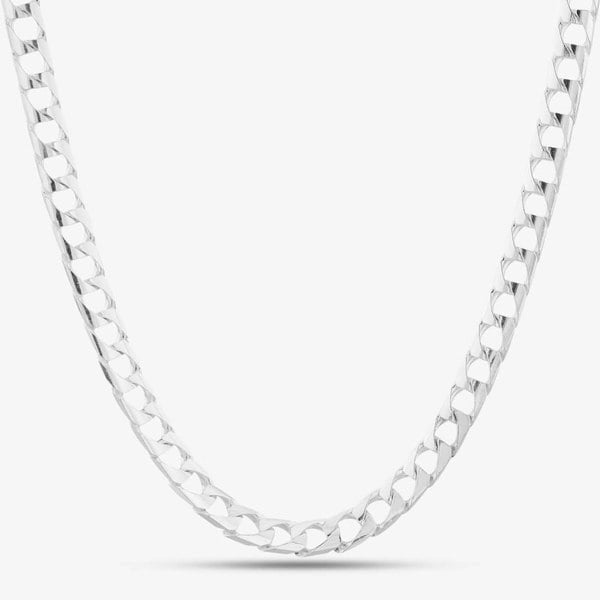 T. H. Baker Sterling Silver 22 Inch Flat Square Curb Chain 8.13.4456