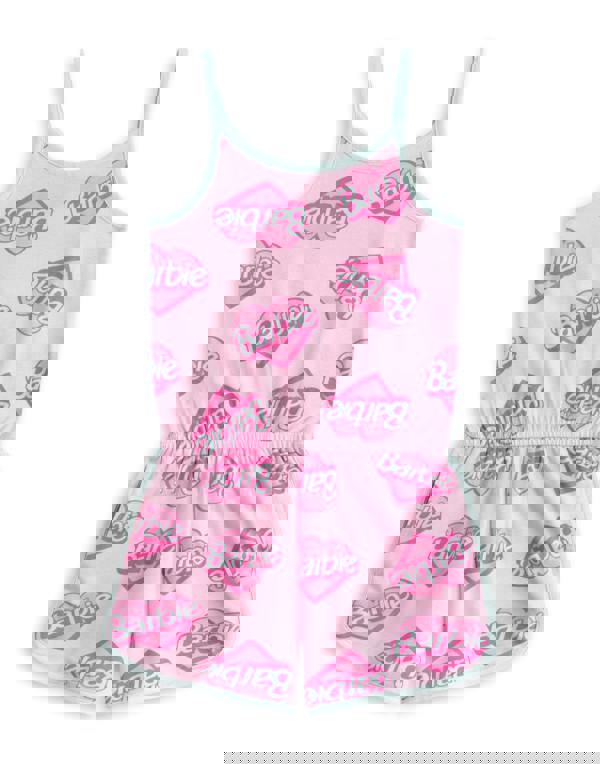 Barbie Girls Pink Heart Logo Sleeveless Playsuit