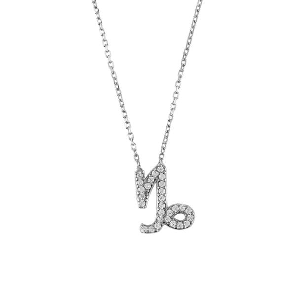 Zodiac Star Sign Pendant Necklace Silver Capricorn - LATELITA Necklaces