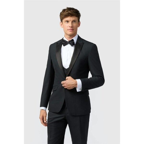 Alexandre Silver Alexandre Slim Fit Ellerton Black Jacket