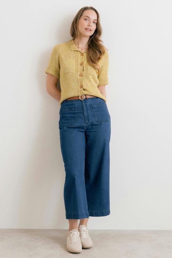 Lily & Me Phoebe Short Sleeve Knitted Jacket Lime