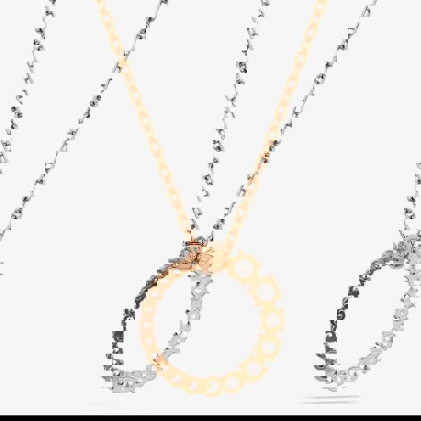 Swarovski Matrix Rose Gold Tone Plated Crystal Pearl Circle Necklace 5692265