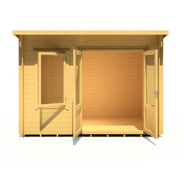 Shire 11x8 Edgefeild Log Cabin 19mm interlock Cladding - Best Shed