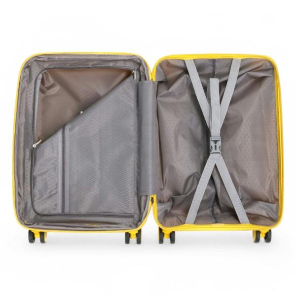 Snowball Hard Shell Cabin 55 x 37 x 22 cm PP Suitcase Luggage Suitable for Easyjet, Ryanair