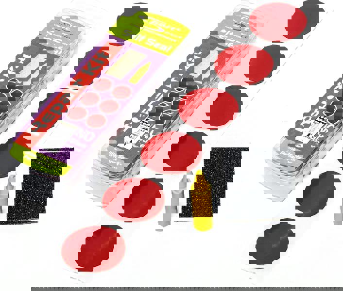 Sport Direct Bike/E-Bike Self Seal Puncture Repair Kits with 6 Patches, 1 Abrasive pads & 1 Crayon