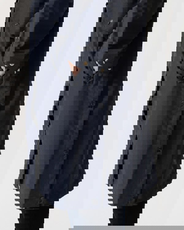 Ilse Jacobsen Daybreak Womens Long Softshell Raincoat - Dark Indigo 660