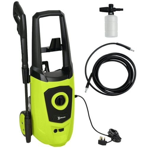 Bobobiy 1800W High Pressure Washer, 150 Bar Pressure, 510 L/h Flow, High-Performance Portable Power Washer Jet Wash Cleaner with 6M Hose, Green