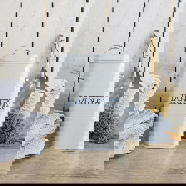 KitchenCraft Living Nostalgia French Grey Laundry Tin