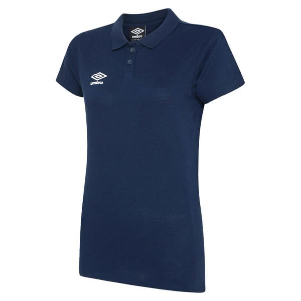 Umbro Womens/Ladies Club Essential Polo Shirt - Dark Navy/White - 