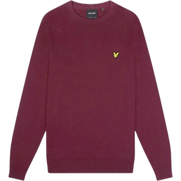 Lyle & Scott Cotton Merino Pull-Over Jumper - Rich Burgundy