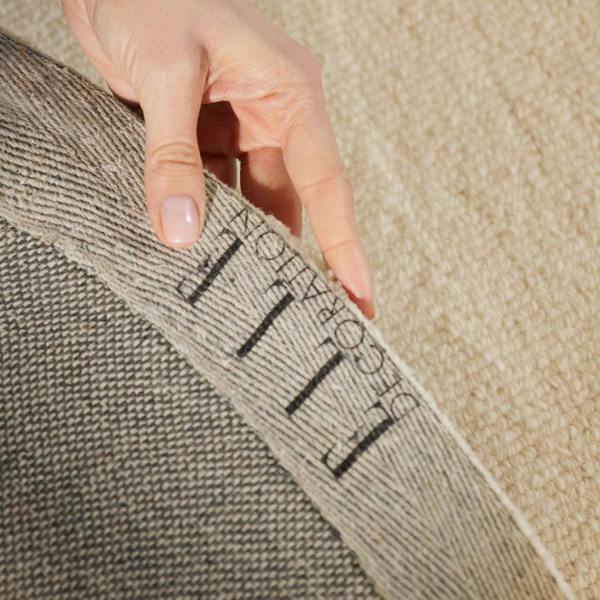 Wool Rug Knots Light Beige, Durable and Soft Pile rug, Heat insulting