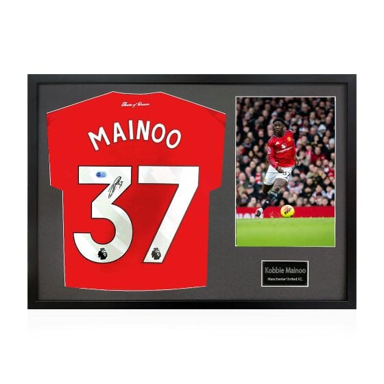 Kobbie Mainoo Signed Manchester United Classic Frame (ACG Cert)