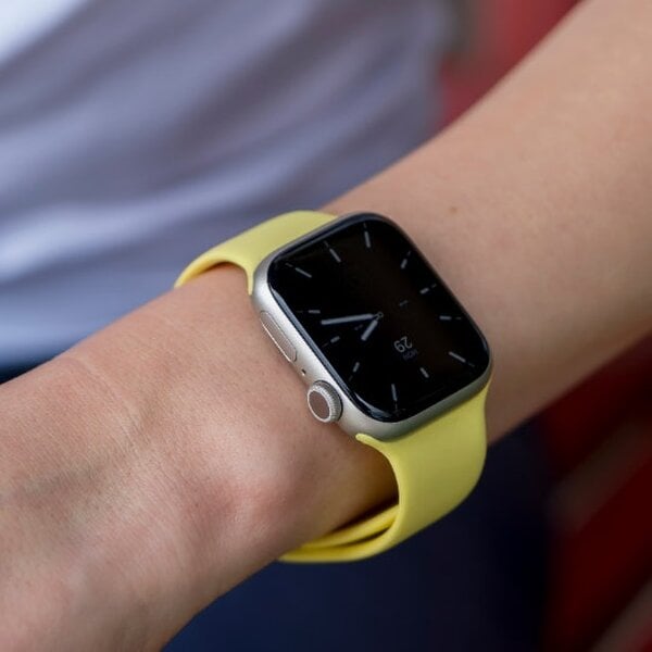 The Colourful Aura Multicolour Iwatch Silicone Strap Band FOr Apple Watch Series - Yellow