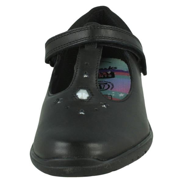 Clarks Girls Clarks Gem And Stars T-Bar School Shoes Relda Gem