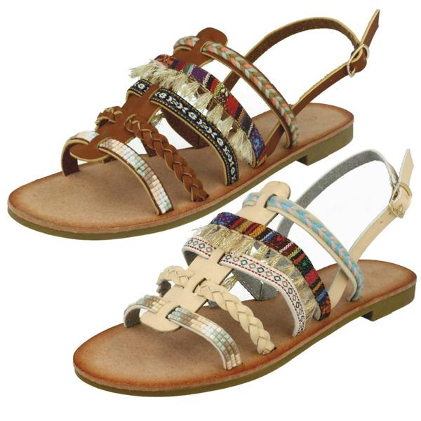 Savannah Ladies Savannah Braided Slingback Sandals