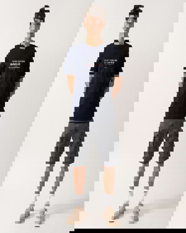 Tommy Hilfiger Brand Love Hilfiger Mens Tee - Desert Sky - CHO - Designer Mens T-Shirts & Tops