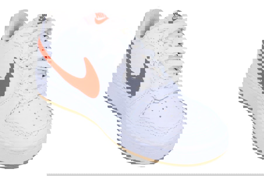 Nike Court Borough Low 2 GS Trainers Bq5448  114 - White Orange Summit Sail 114 - Photo 3