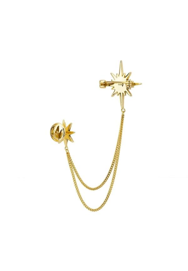 Pin back of the brooch.