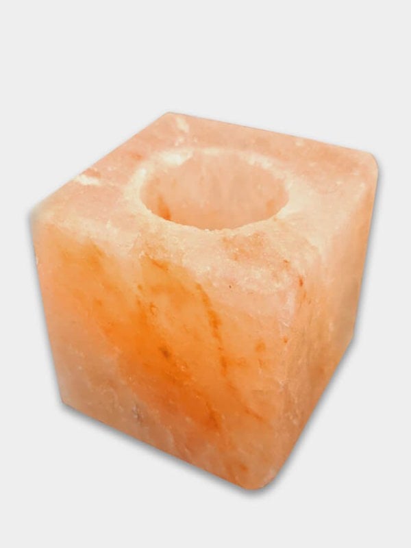 Yoga Studio Himalayan Salt Tealight Candle Holder - Square