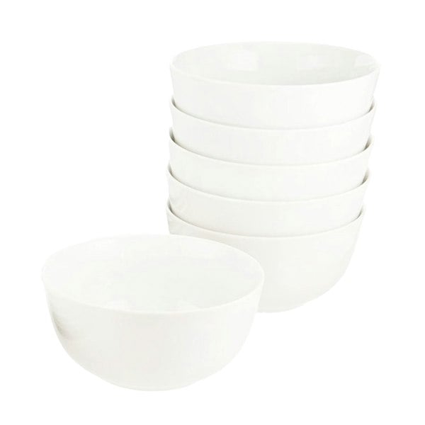 Cereal Bowl Set Rice Soup Bowls White Porcelain