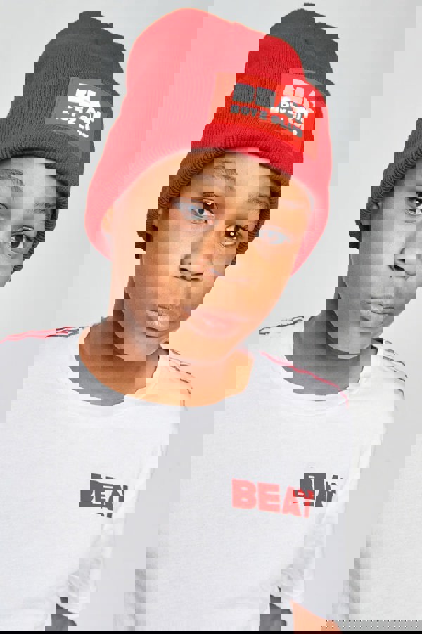 Beat Boyz Club Badge Beanie Hat - Red