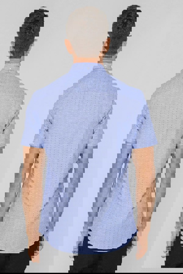 ENORSIA Printed Short Sleeve Shirt with Polka Dots and Comfortable Fit