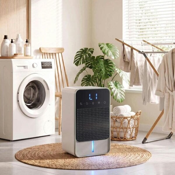 Bobobiy 400mL/Day Small Dehumidifier, RGB Mood Lights, Timer, LED Display, Dehumidifier for Home, Bedroom