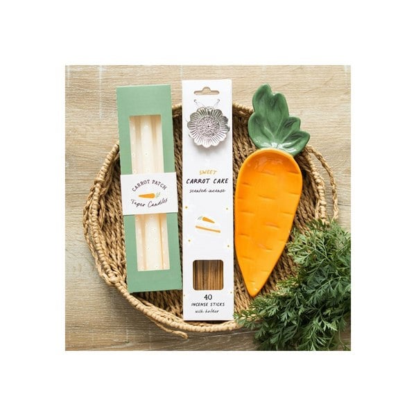 Serano Set of 3 Carrot Patch Daisy Taper Candles