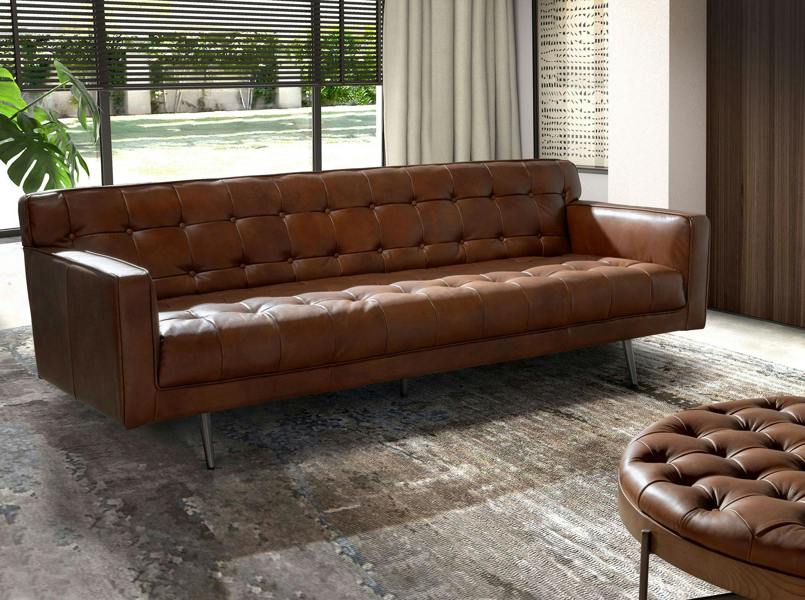 Angel Cerdá Chester sofa in dark brown leather 6224/6225