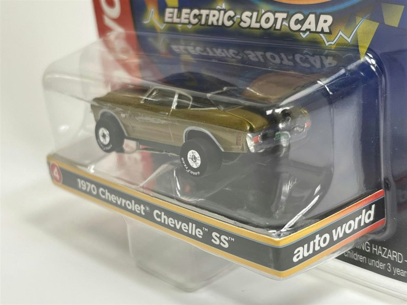 Auto World Slot Cars 1970 Chevrolet Chevelle SS Gold Thunderjet Ultra G HO Slot Car SC377-4