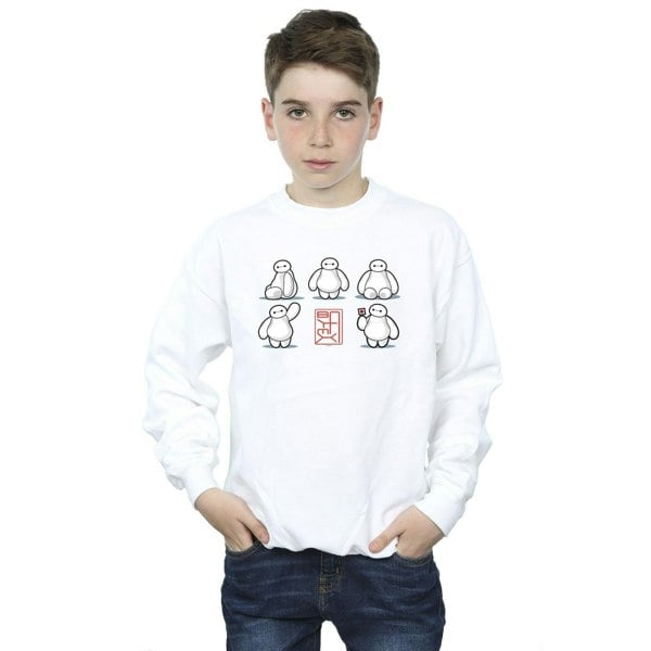 Disney Boys Big Hero 6 Baymax Many Poses Sweatshirt - White