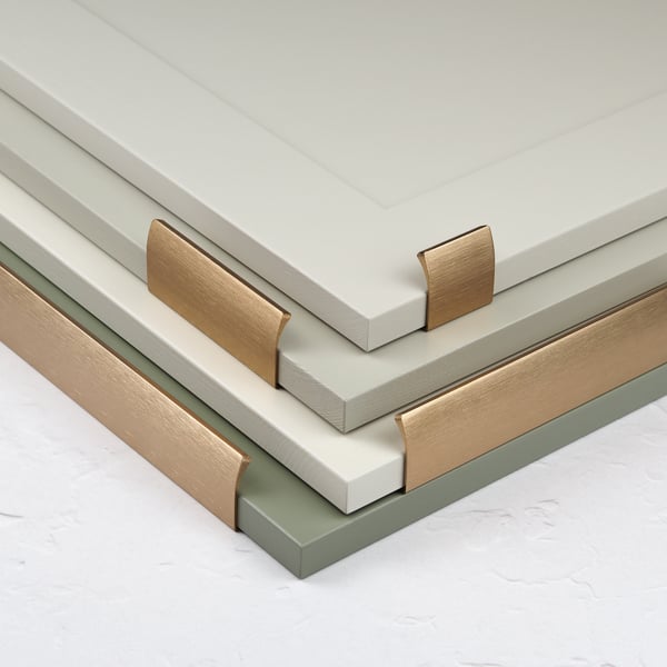 Handle & Home Brushed Brass Edge Mount Lip Pulls