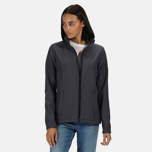 Regatta Womens/Ladies Ablaze Printable Soft Shell Jacket - Seal Grey/Black