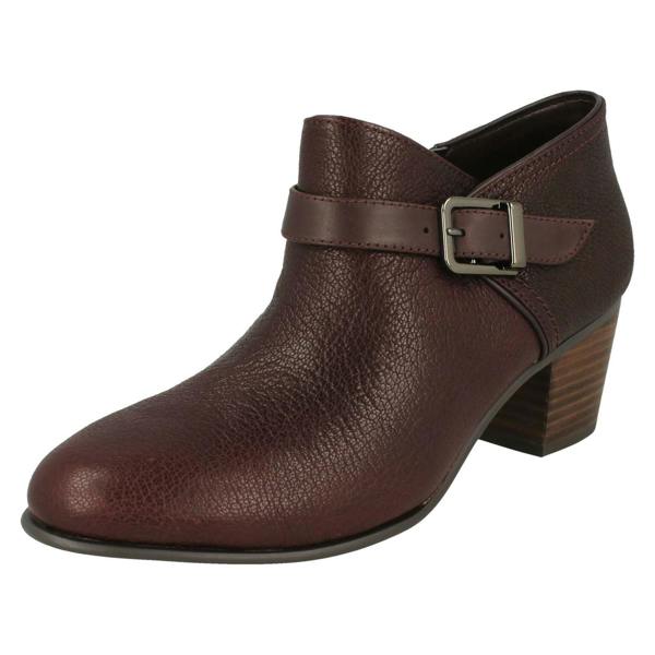 Clarks Ladies Clarks Buckle Detailed Ankle Boots Maypearl Milla