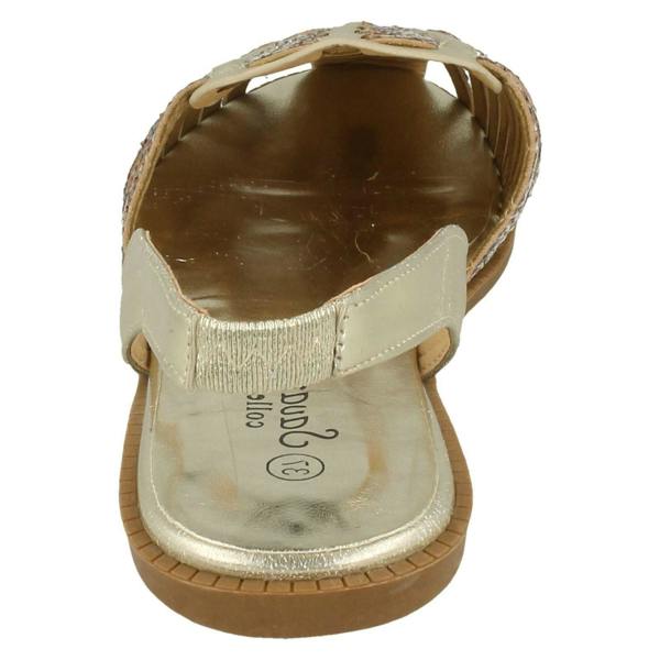 Savannah Ladies Savannah Glitter Weave Vamp Slingback Sandal