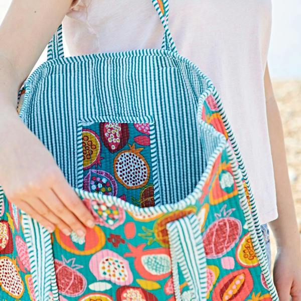 Paper High Fair Trade Pomegranate Quilted Cotton Tote Bag