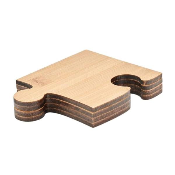 MidOcean Lepy Bamboo Puzzle Coaster Set - Wood - 