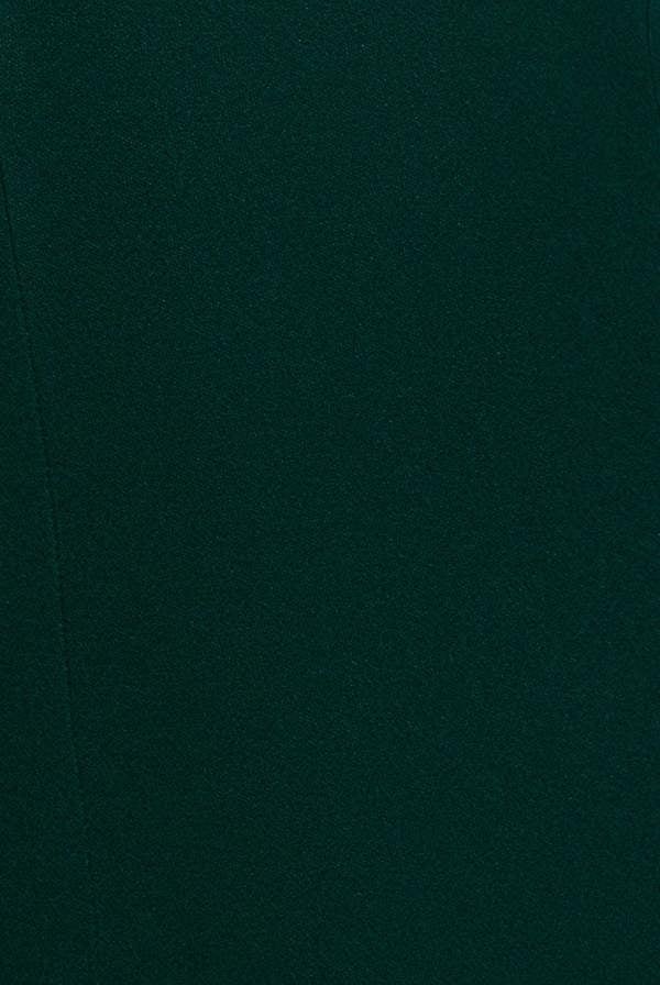 V Neck Cowl Back Pleated Sleeve Scuba Maxi Dress - Emerald Green DR5010