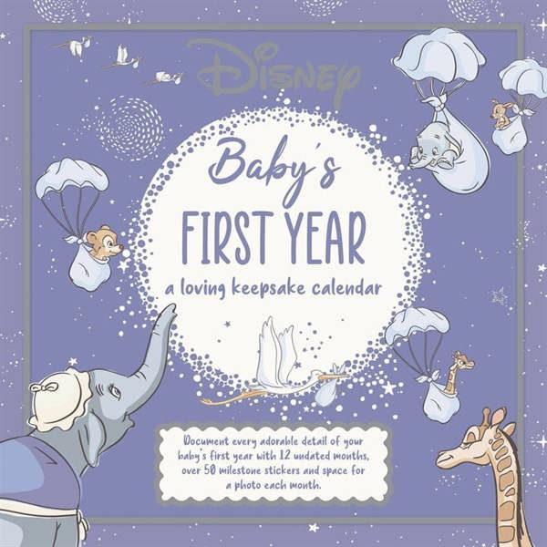 Disney Classic Babys First Year Calendar, Perpetual Calendars and Diaries, Month To View, Entertainment, Gift