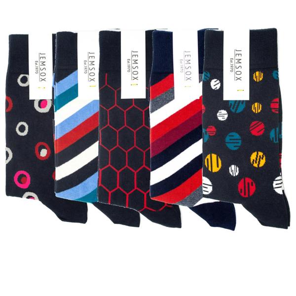 Jemsox The Style Icon: Luxury Organic Cotton Men’s Socks (5 Pack) | One Size UK 7-11